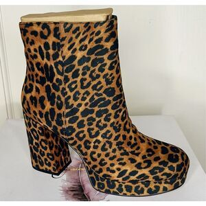 Jessica Simpson Womens Rexura Ankle Booties in Natural Safari New 7.5